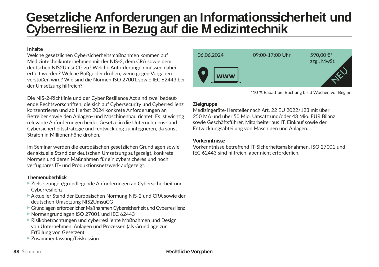 Vorschau Seminare 2024 Seite 88