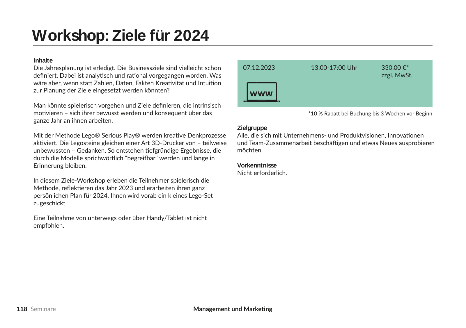 Vorschau Seminare 2024 Seite 118