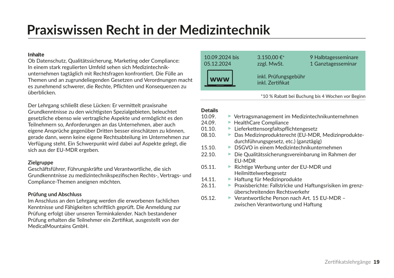 Vorschau Zertifikatslehrgänge 2024 Seite 19