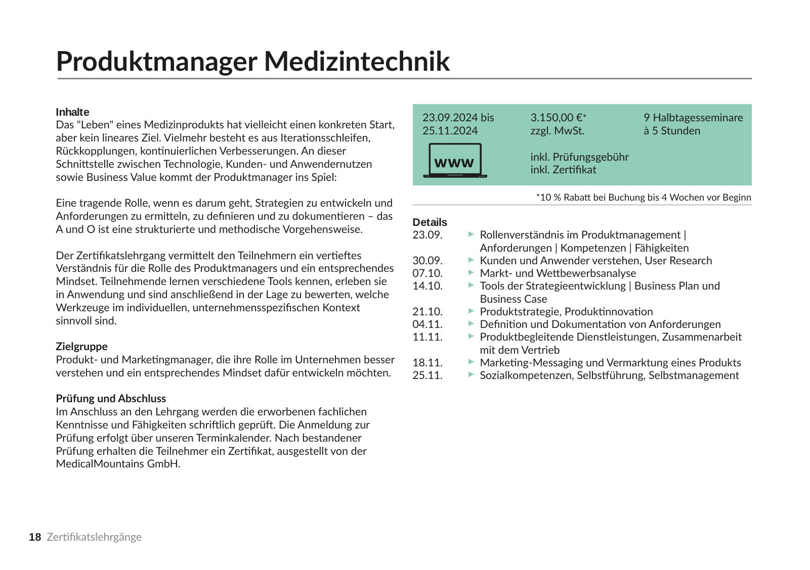 Vorschau Zertifikatslehrgänge 2024 Seite 18