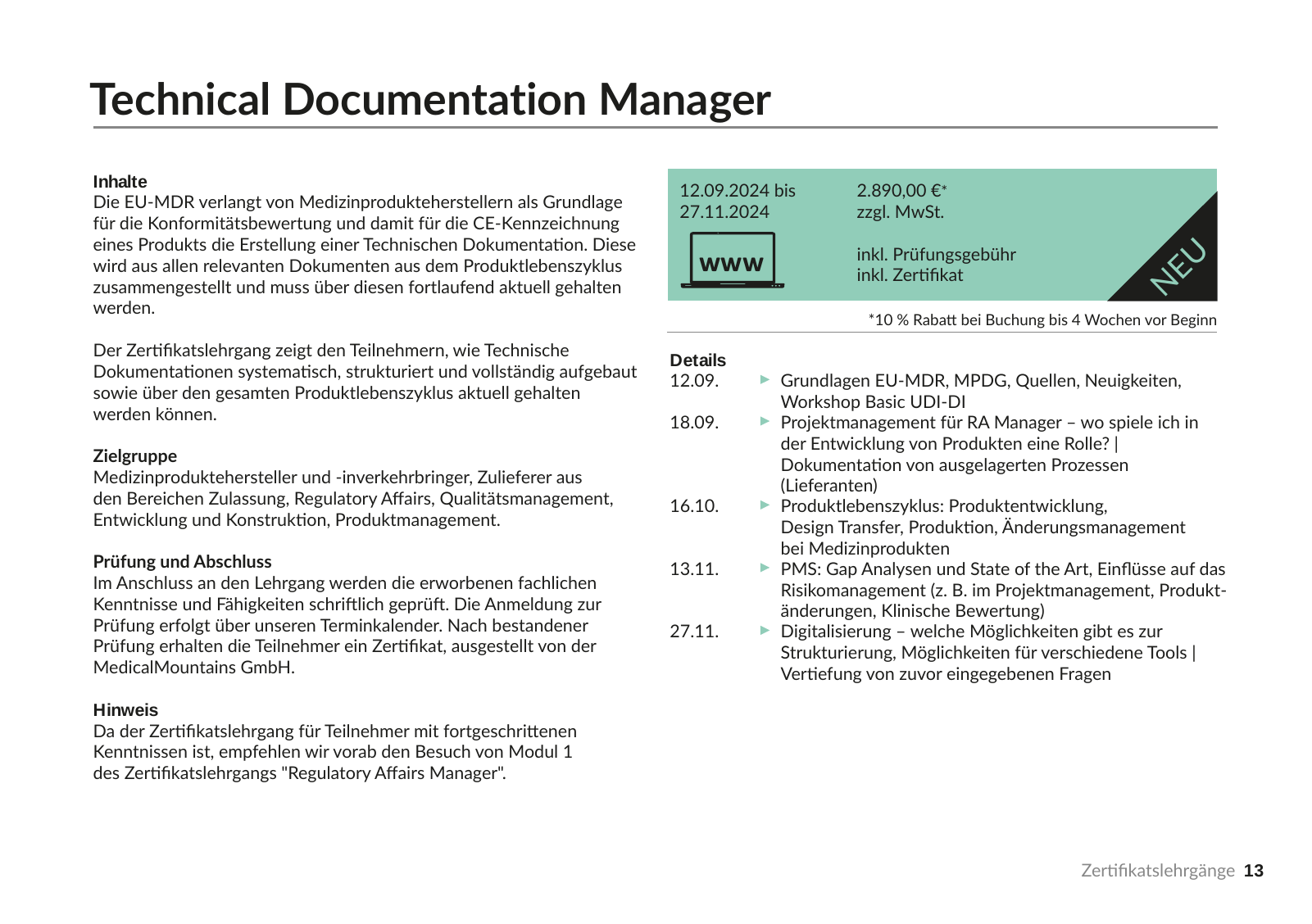 Vorschau Zertifikatslehrgänge 2024 Seite 13