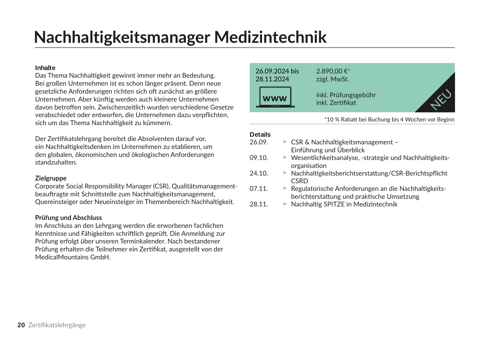 Vorschau Zertifikatslehrgänge 2024 Seite 20